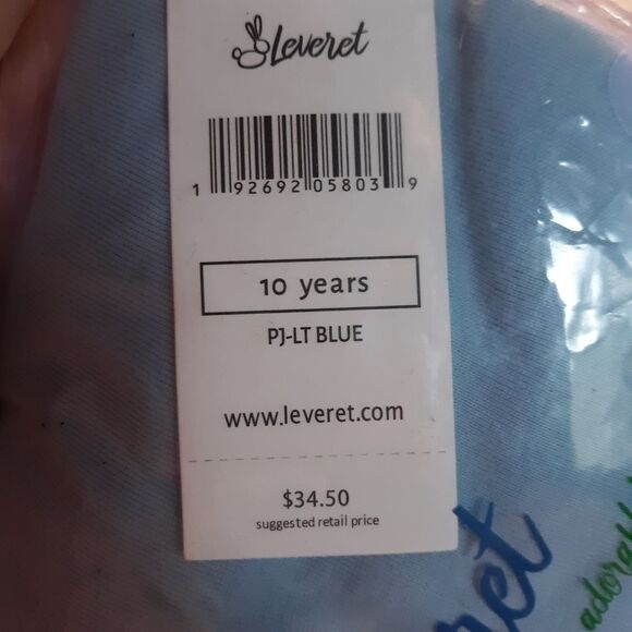 Leveret Light Blue Matching Family Pajama Set Size 10Y NWT Novelty Sleepwear - Picture 5 of 7